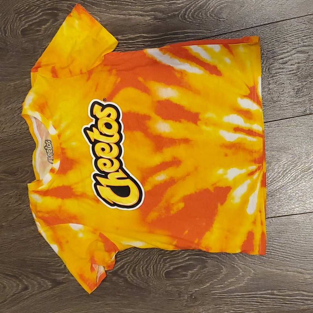 🧡💛🖤 Tie-dye Cheetos Small Tshirt - Tee short sleeve Top